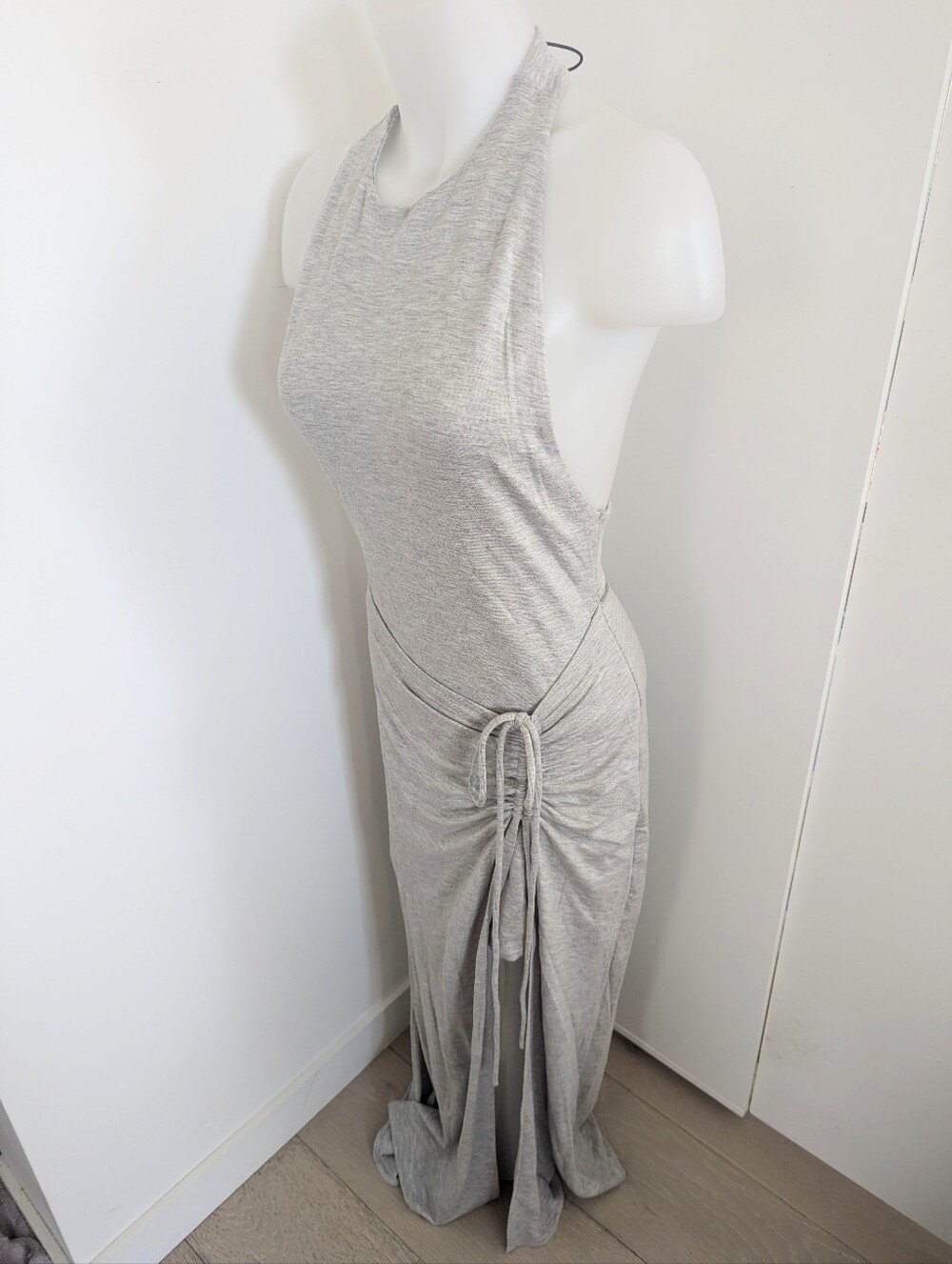 FP Intimately Gray Sleeveless Maxi Dress with Side Tie